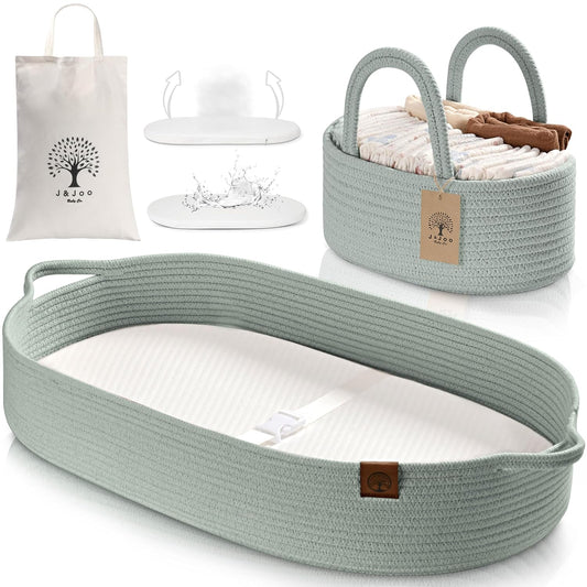 Baby Changing Basket with Diaper Caddy for Easy Diaper Changes