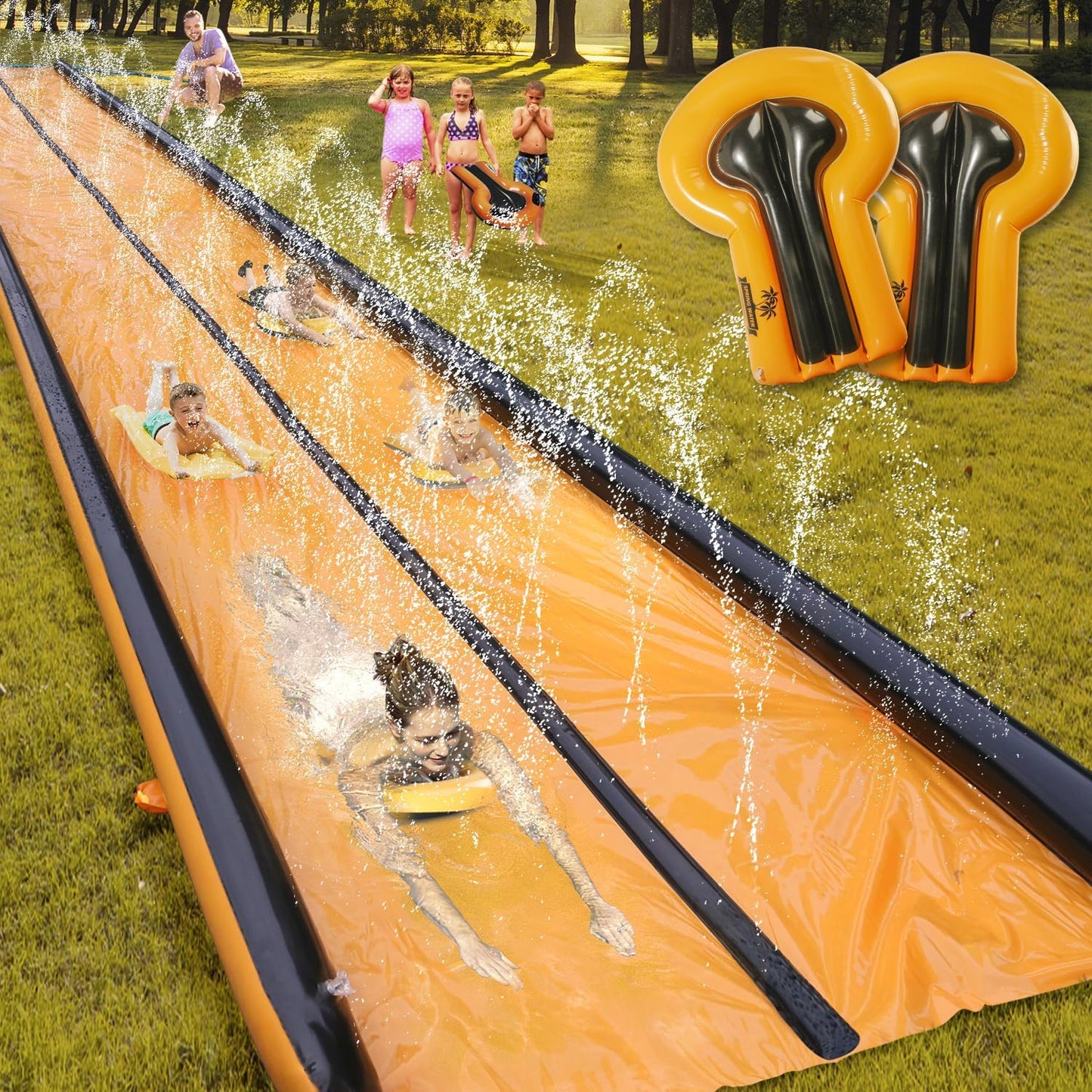 Slip and Water Slide for Kids and Adults - Extra Long Fun