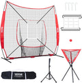 Softball Practice Net 7x7 ft Portable Training Net - Complete Set