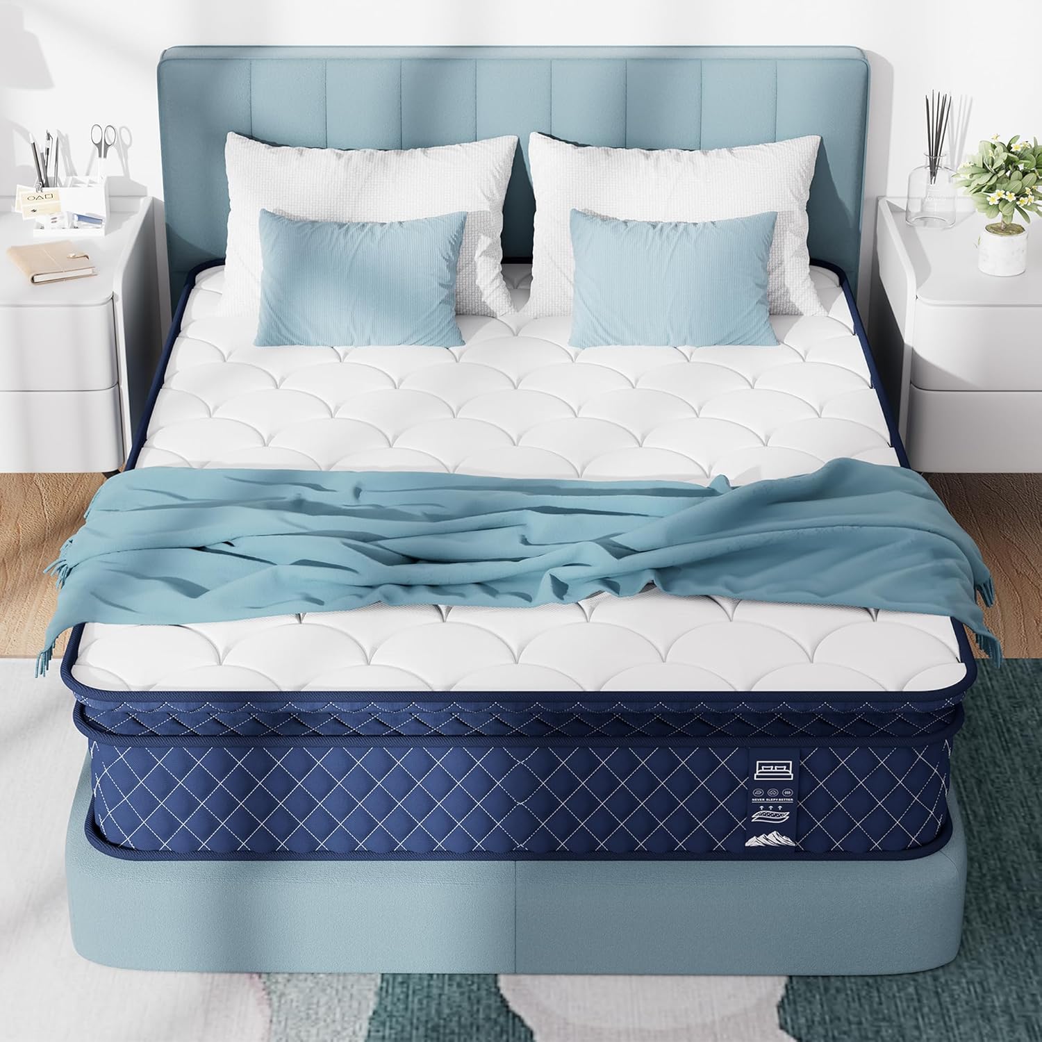 Full Size Mattress 12 Inch with Cooling Gel Memory Foam Support