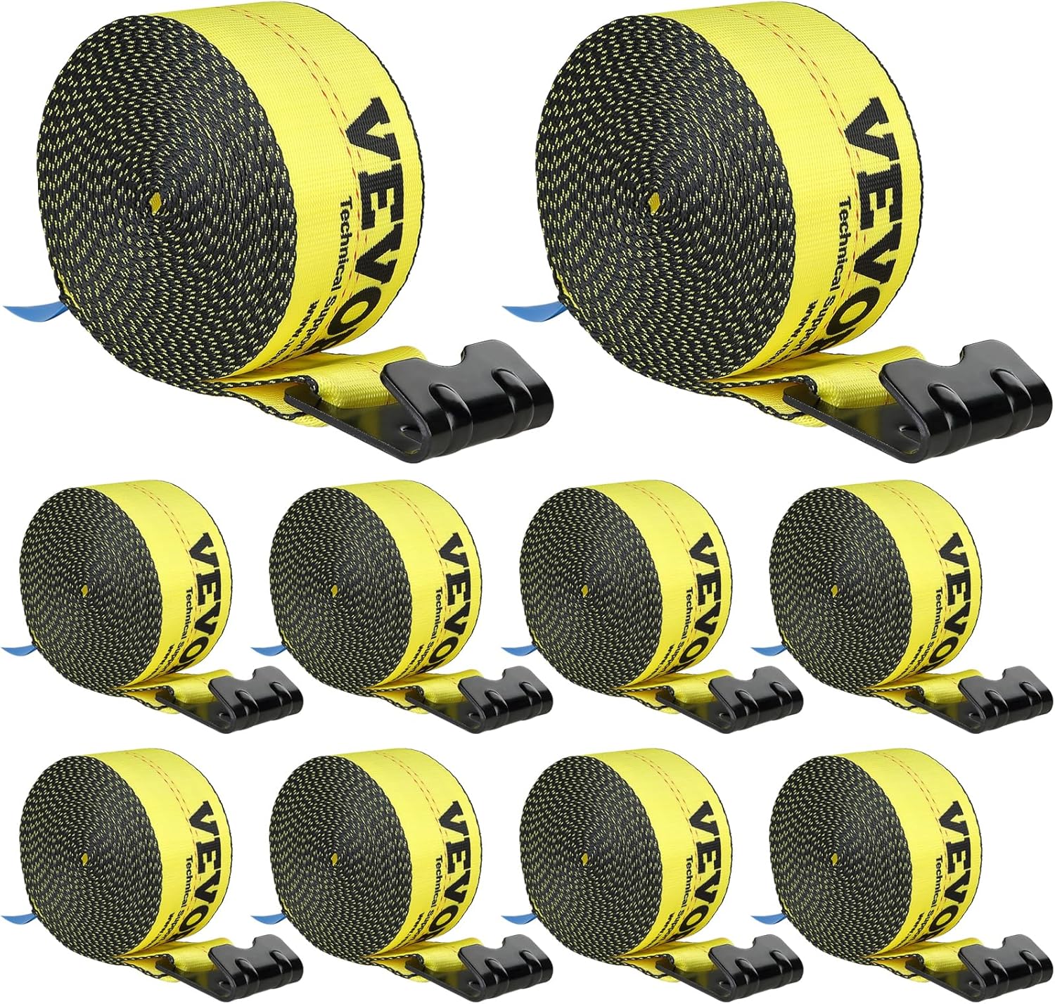 VEVOR 4 in x 30 ft Heavy Duty Truck Straps for Secure Cargo
