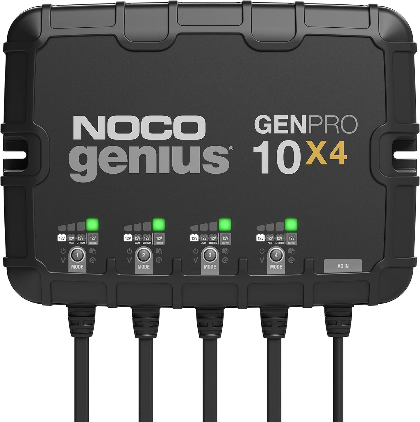 NOCO Genius 4-Bank Marine Charger: Fast, Waterproof, Versatile