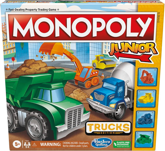 Monopoly Junior Trucks: Fun Kids Game for Ages 5+!