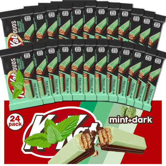 Kitt Kat Mint Dark Chocolate Bars - King Size 24 Pack Treats