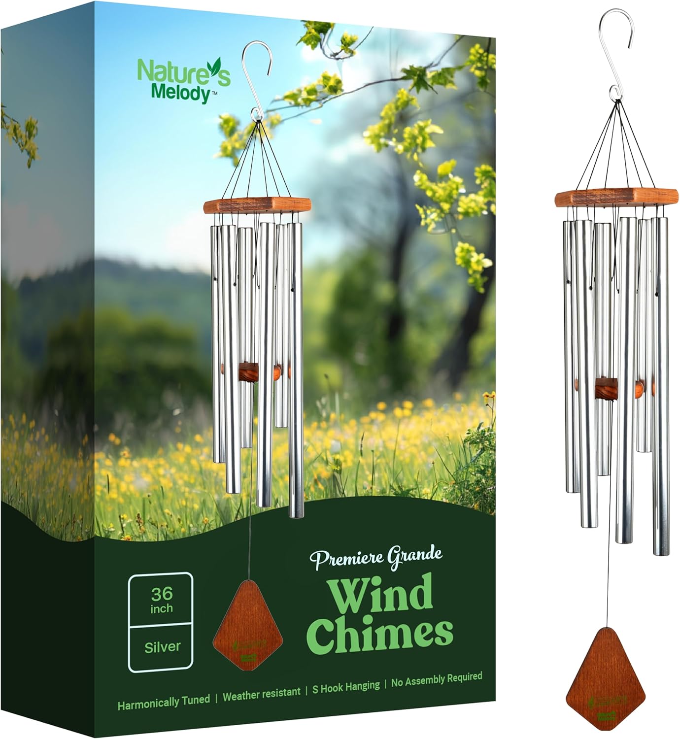 Nature's Melody Premiere Grande Tunes Wind Chimes for Outdoors