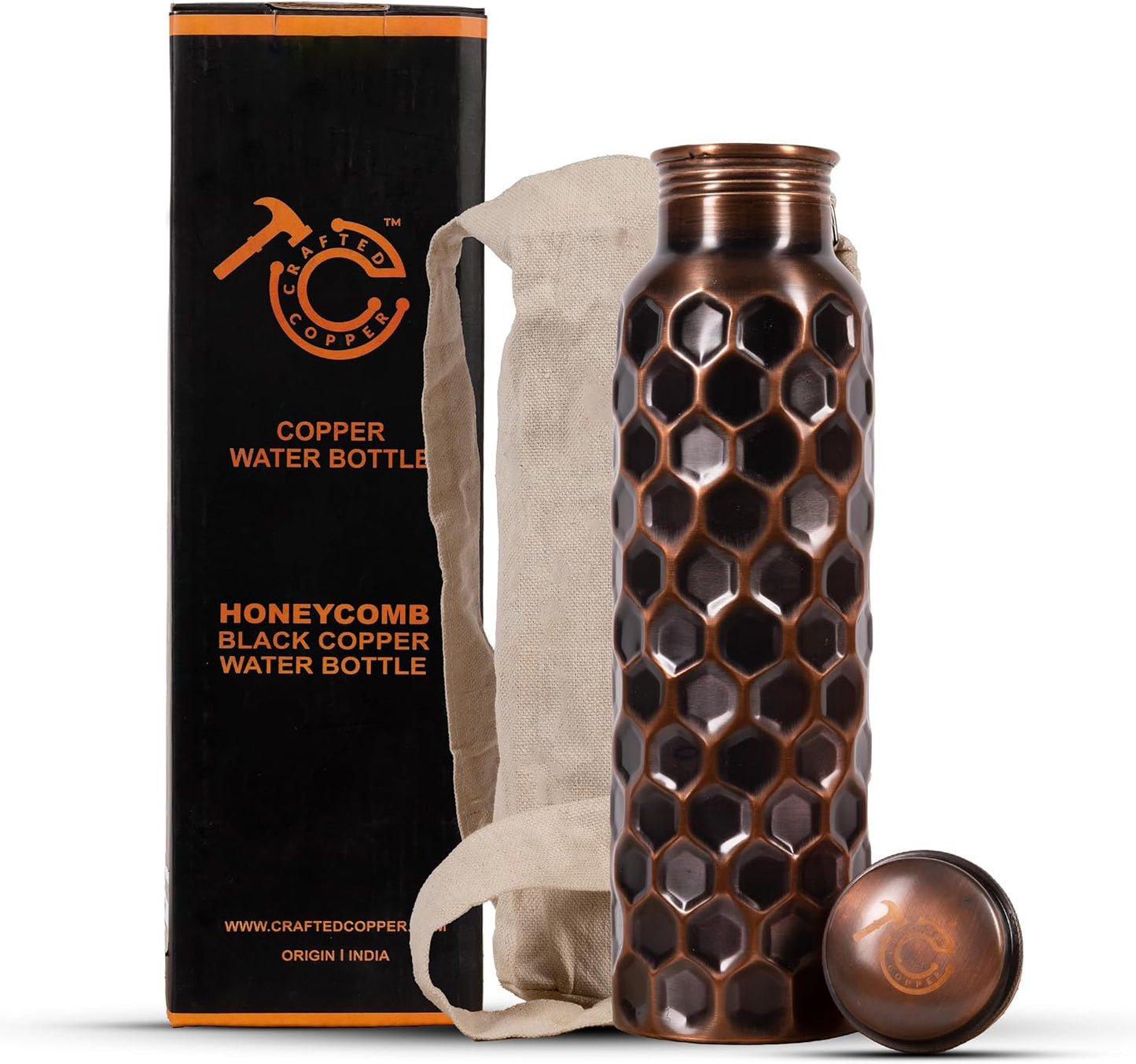 100% Pure Copper Water Bottle for Daily Hydration and Wellness