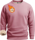 Boladeci Men's Crewneck Sweatshirt with Full Sherpa Lining for Warmth