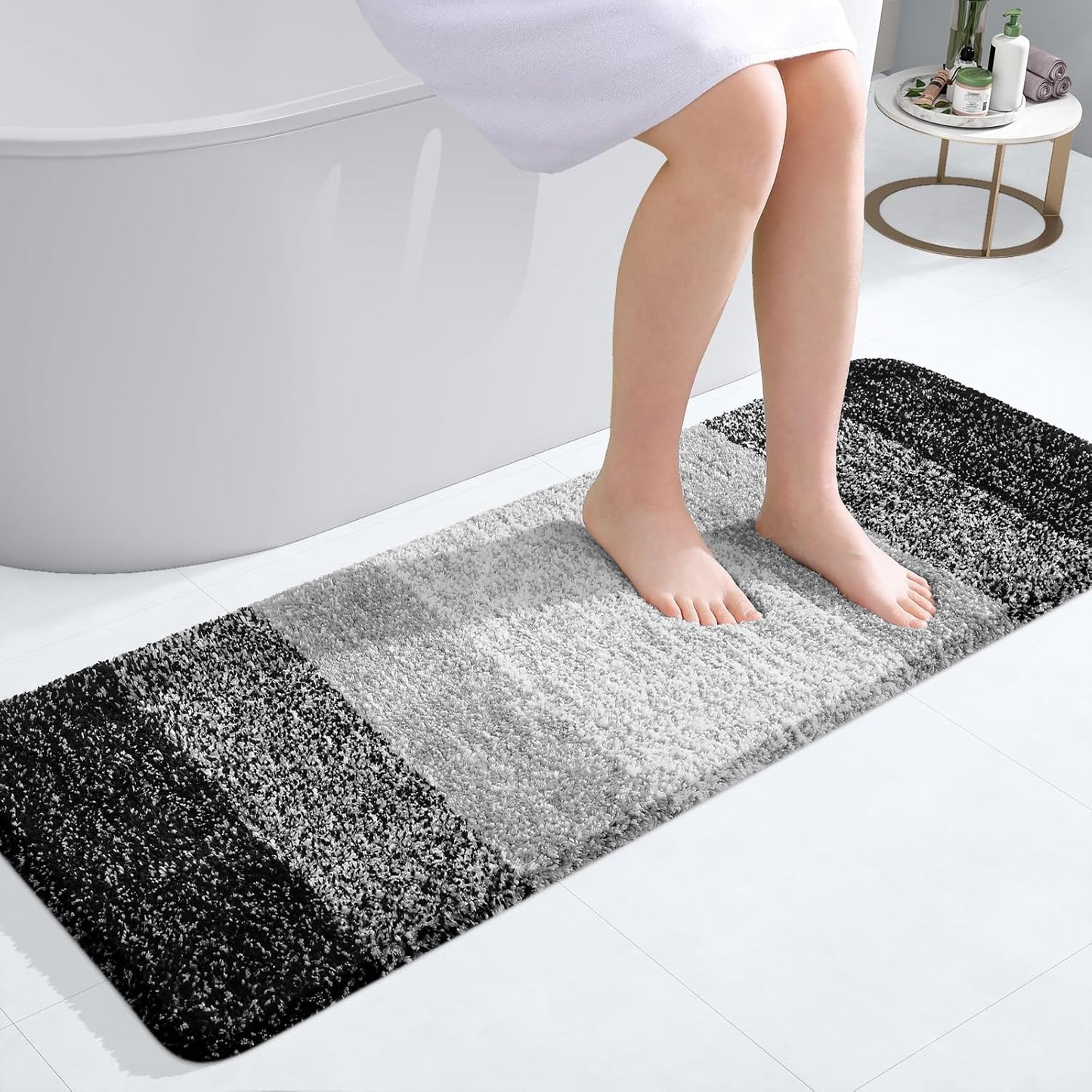 OLANLY Bathroom Runner Rugs 47x17, Soft Absorbent Microfiber
