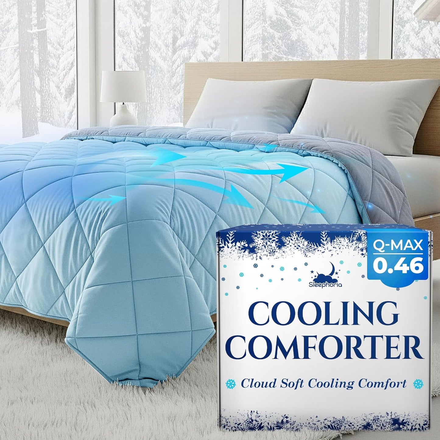 Cooling Comforter Twin Size for Hot Sleepers - Soft & Durable