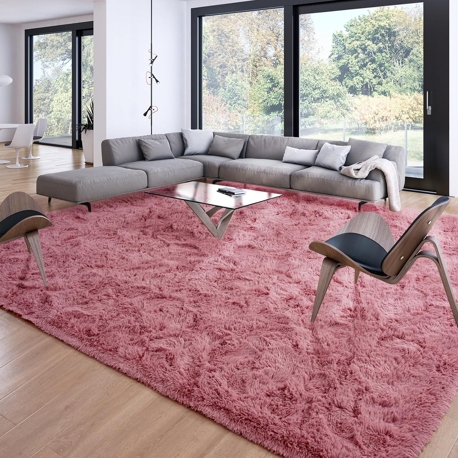 Merelax Soft Modern Indoor Large Shaggy Rug for Cozy Spaces