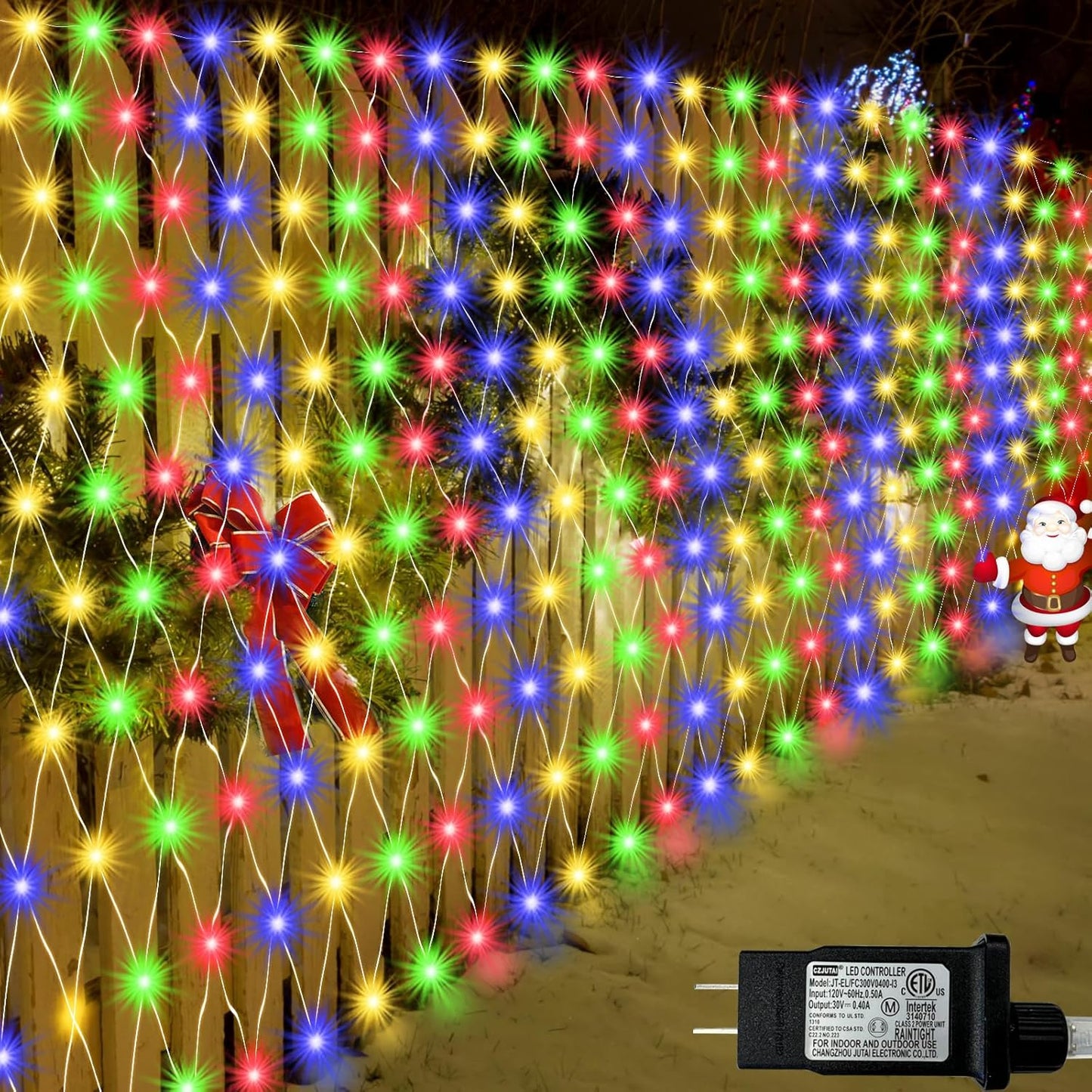 510 LED Christmas Net Lights for Outdoor Holiday Decorations