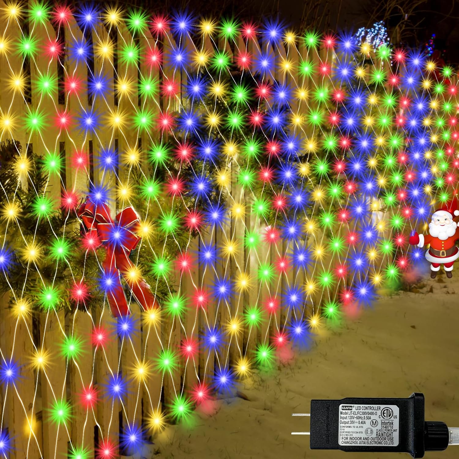 510 LED Christmas Net Lights for Outdoor Holiday Decorations