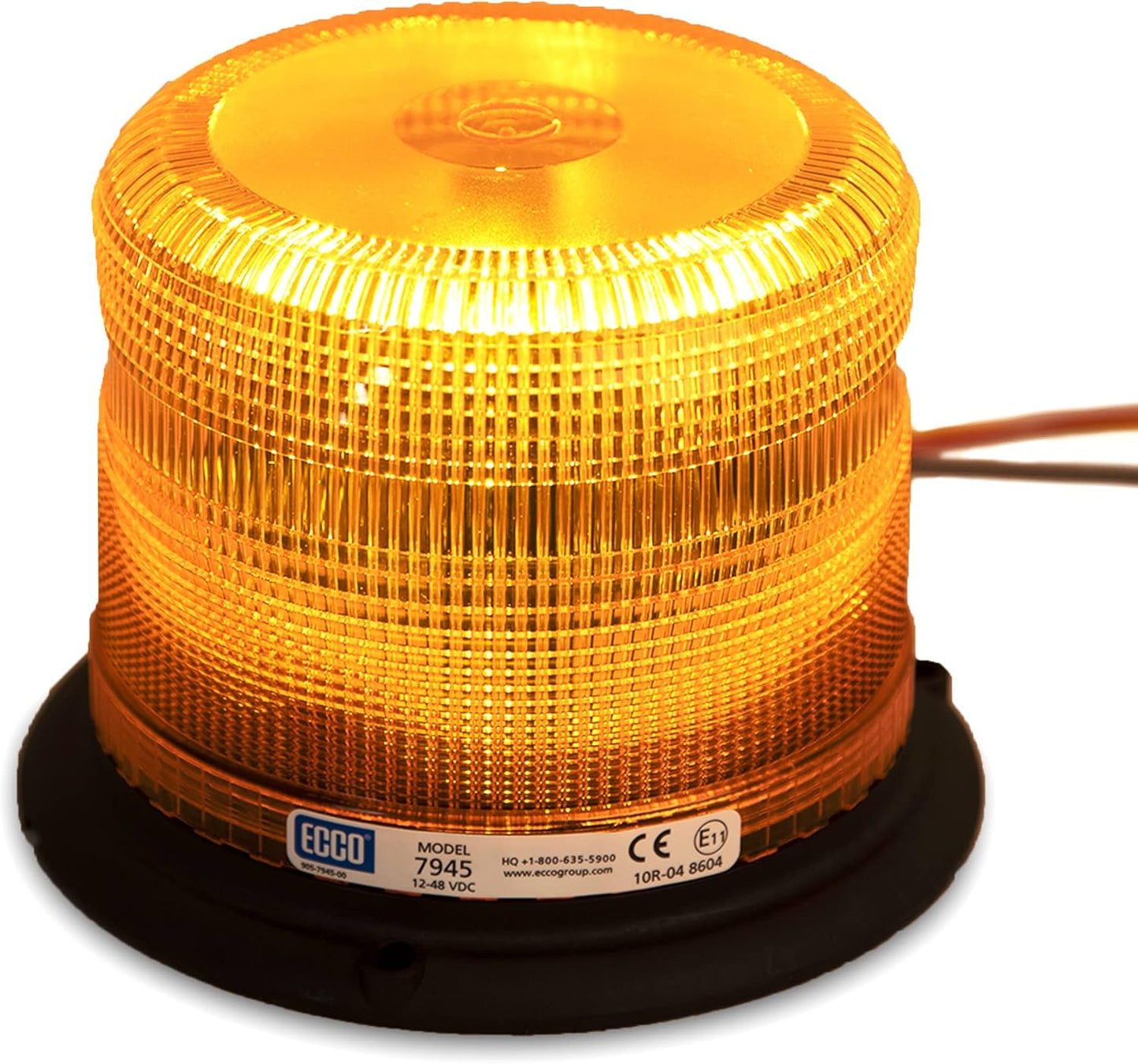 ECCO LED Beacon 6.5 Inch High-Intensity Amber Warning Light