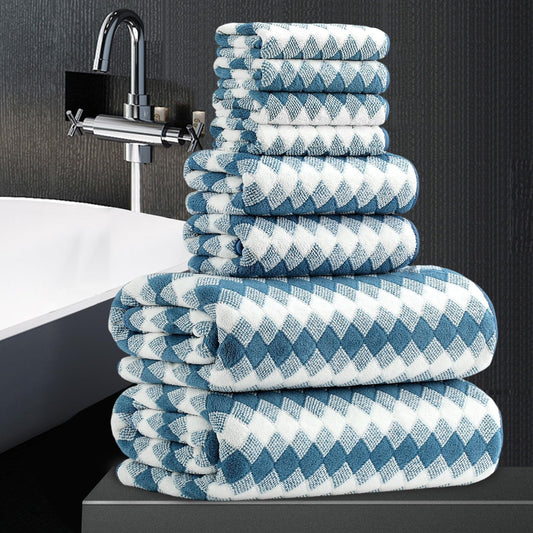 8 Piece Soft Microfiber Towel Set for Home and Spa 600GSM