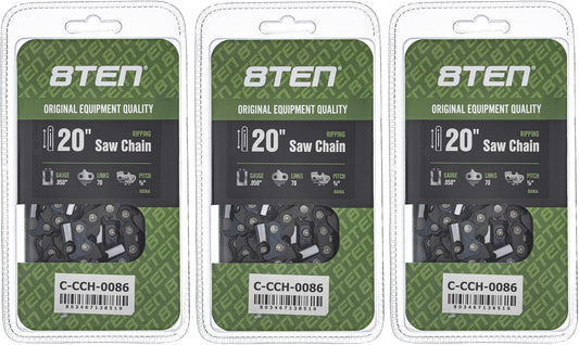 8TEN Ripping Chainsaw Chain 20 Inch for Echo CS-590 and More