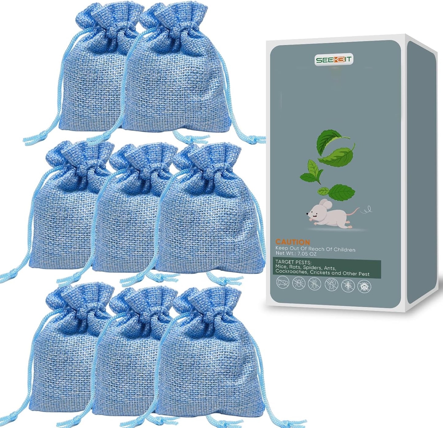 8 Pack Rodent Repellent: Cinnamon & Peppermint Oil - Keep Mice Out!