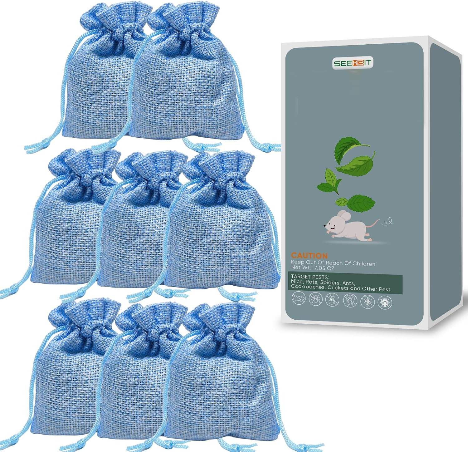 8 Pack Rodent Repellent: Cinnamon & Peppermint Oil - Keep Mice Out!