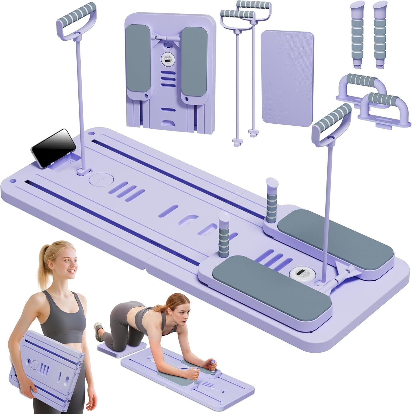 Pilates Reformer Set for Home Workout, Multi-Purpose Equipment