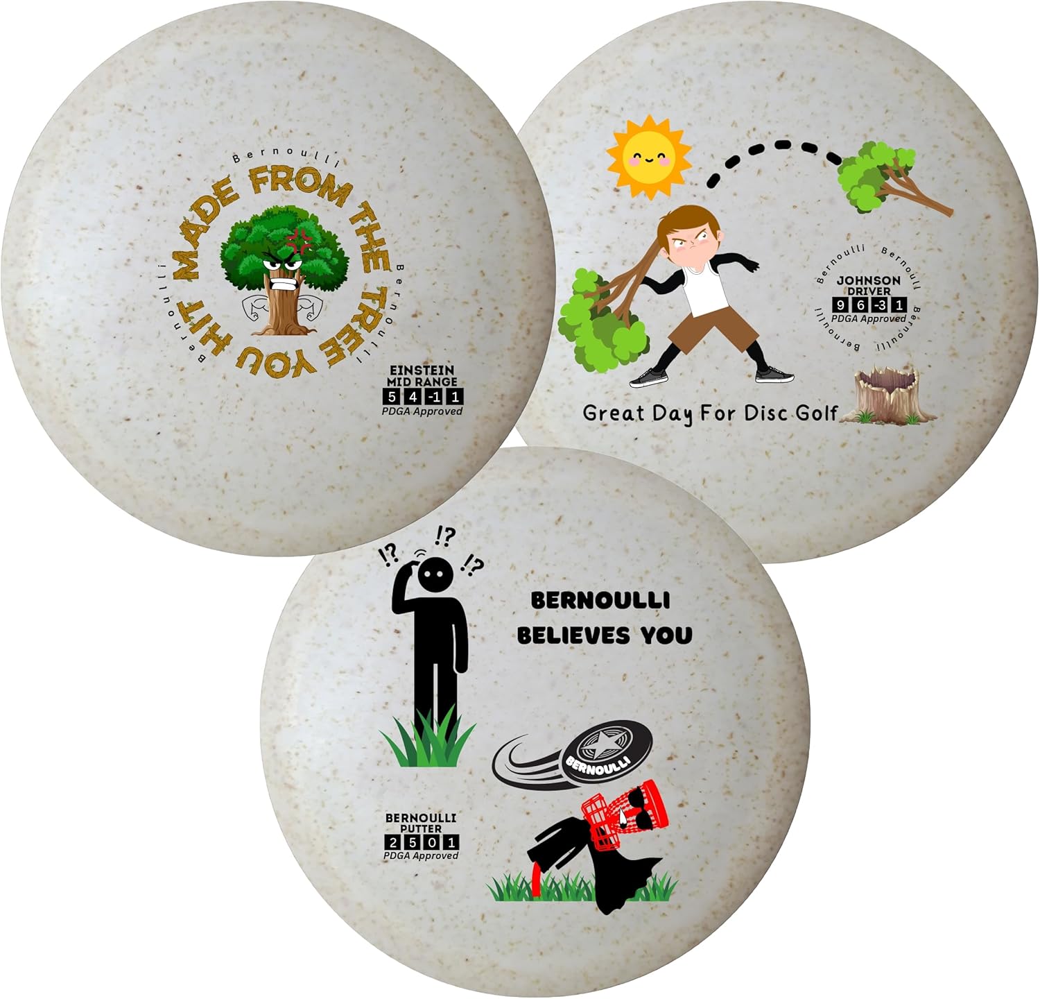 PDGA Approved Bio-Composite Disc Set | Bernoulli
