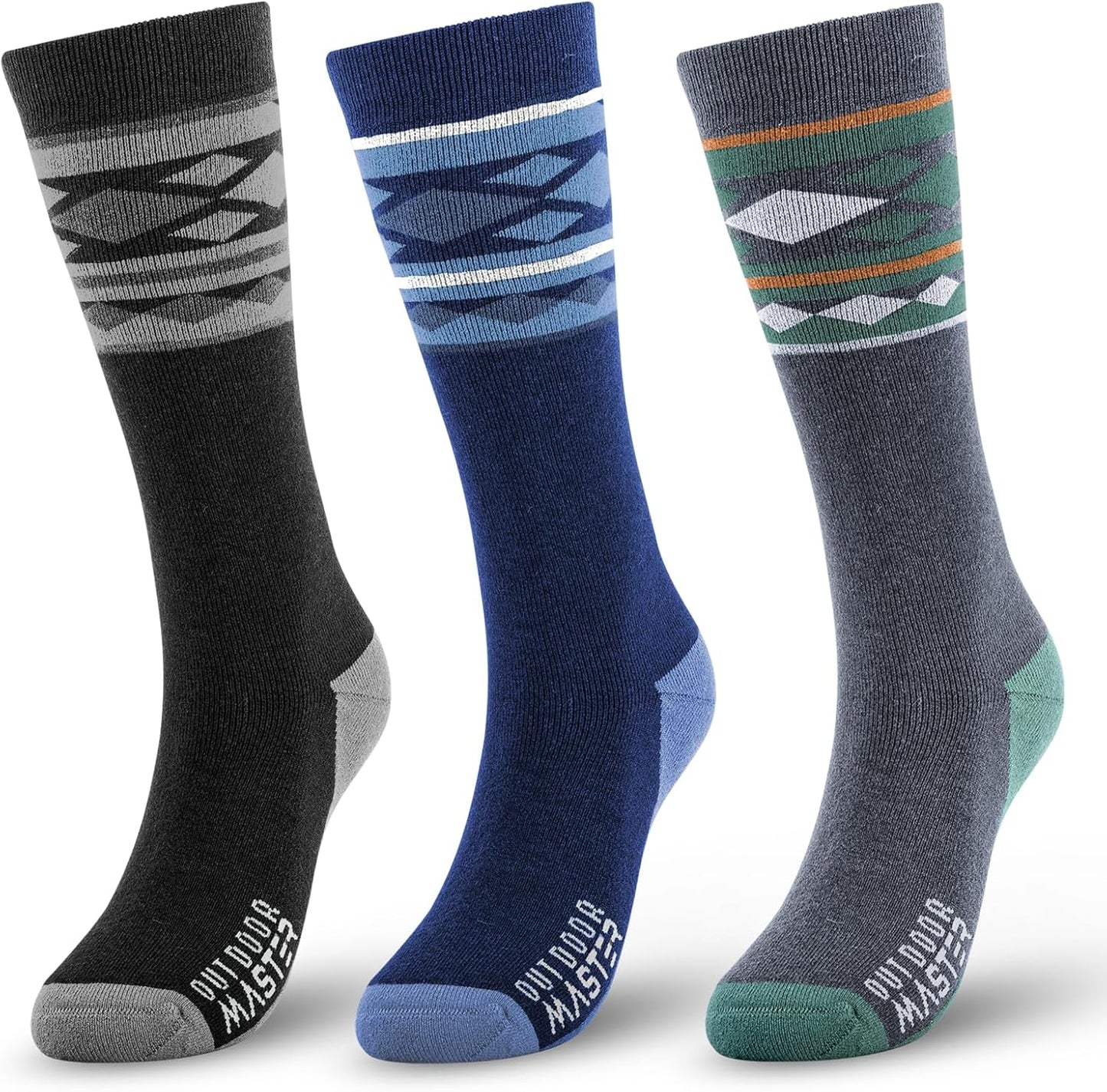 OutdoorMaster Merino Wool Ski Socks for Ultimate Comfort