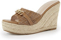 Coutgo Women's Wedge Sandals Platform Espadrille Heel - Stylish Summer