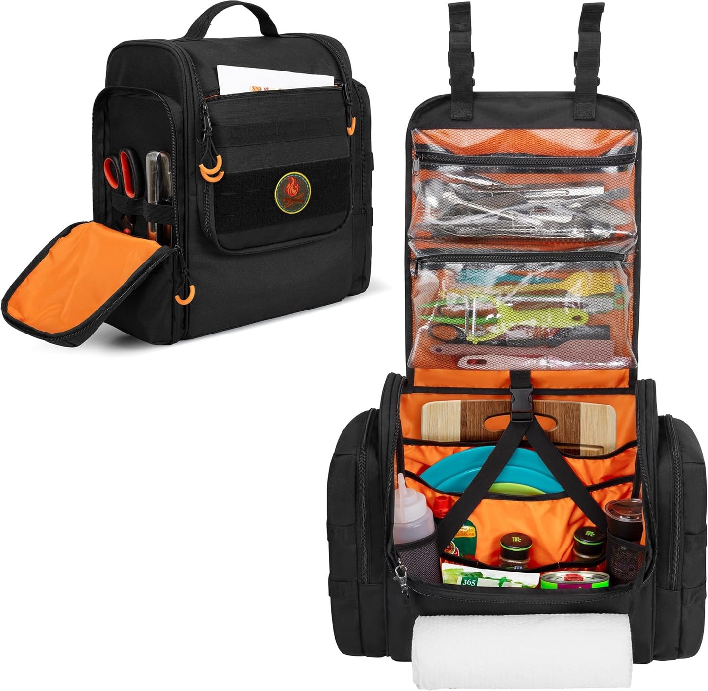 Large Tactical Camping Kitchen Organizer for BBQ Cooking Essentials