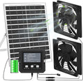 25W Solar Fan for Chicken Coop with Built-in Battery - 3 Modes