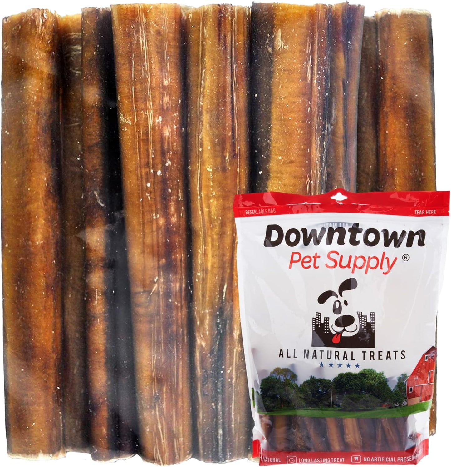 Bully Sticks for Dogs - Jumbo Non-GMO Chews for Large Dogs