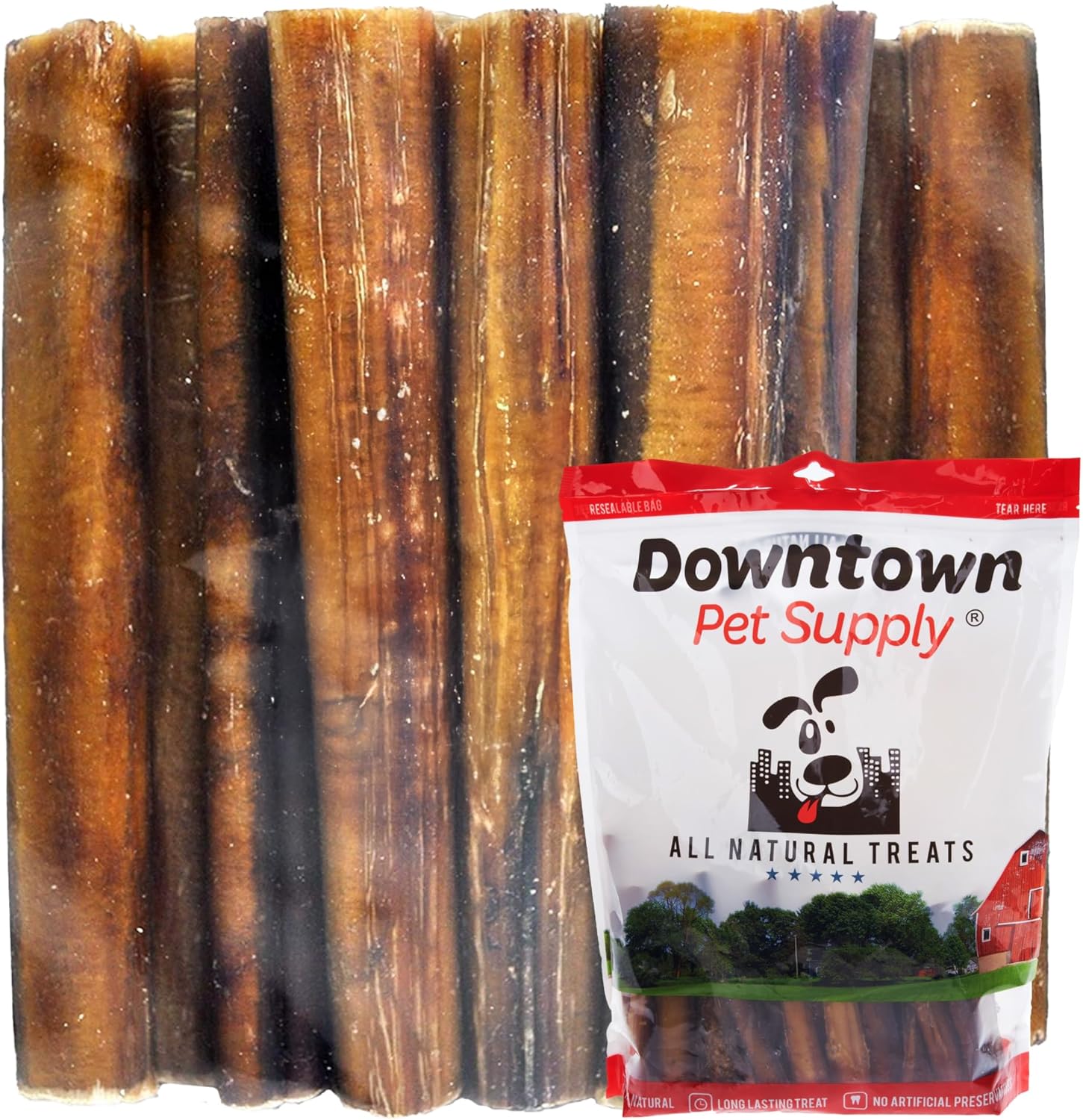 Bully Sticks for Dogs - Jumbo Non-GMO Chews for Large Dogs