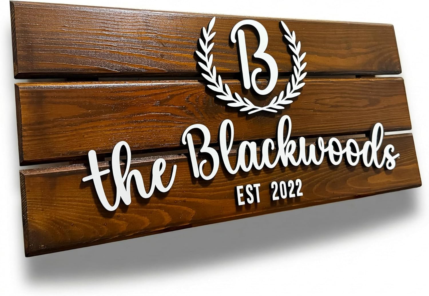 Timeless Personalized Wooden Family Name Sign for Rustic Decor