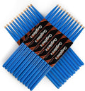 QuigBeats Drum Sticks Hickory 5A 12 Pairs - Balanced Blue