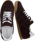 CUSHIONAIRE Tick Tock Womens Genuine Leather Lace-Up Sneaker - Retro