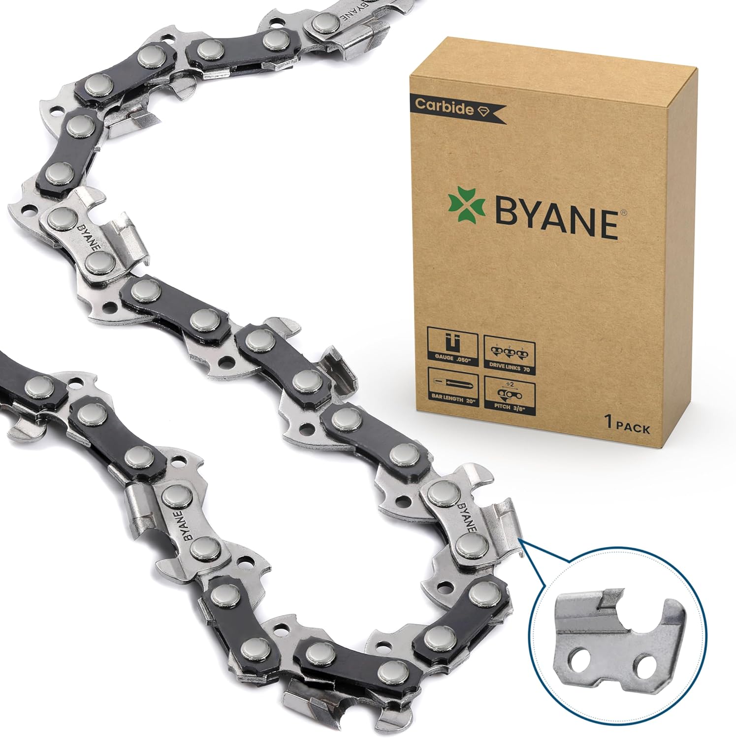 Carbide Chainsaw Chain 20 Inch for Poulan and Echo Models