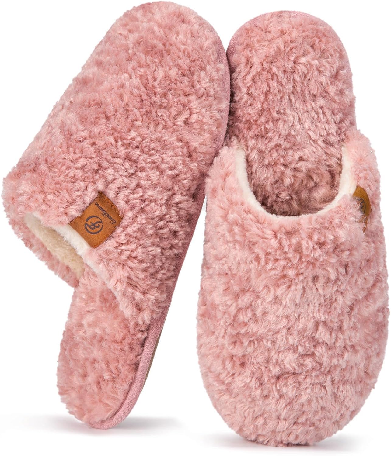 EverFoams Women's Cozy Memory Foam Slip-on Slippers for Home