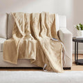 Beautyrest Heated Blanket Electric Throw - Oversized Sherpa Comfort
