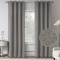100 Percent Blackout Curtains 84 in Long - Stone Burg Linen Textured