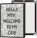 Hello Mtv Welcome To My Crib Poster Vintage 70s Black and White Print