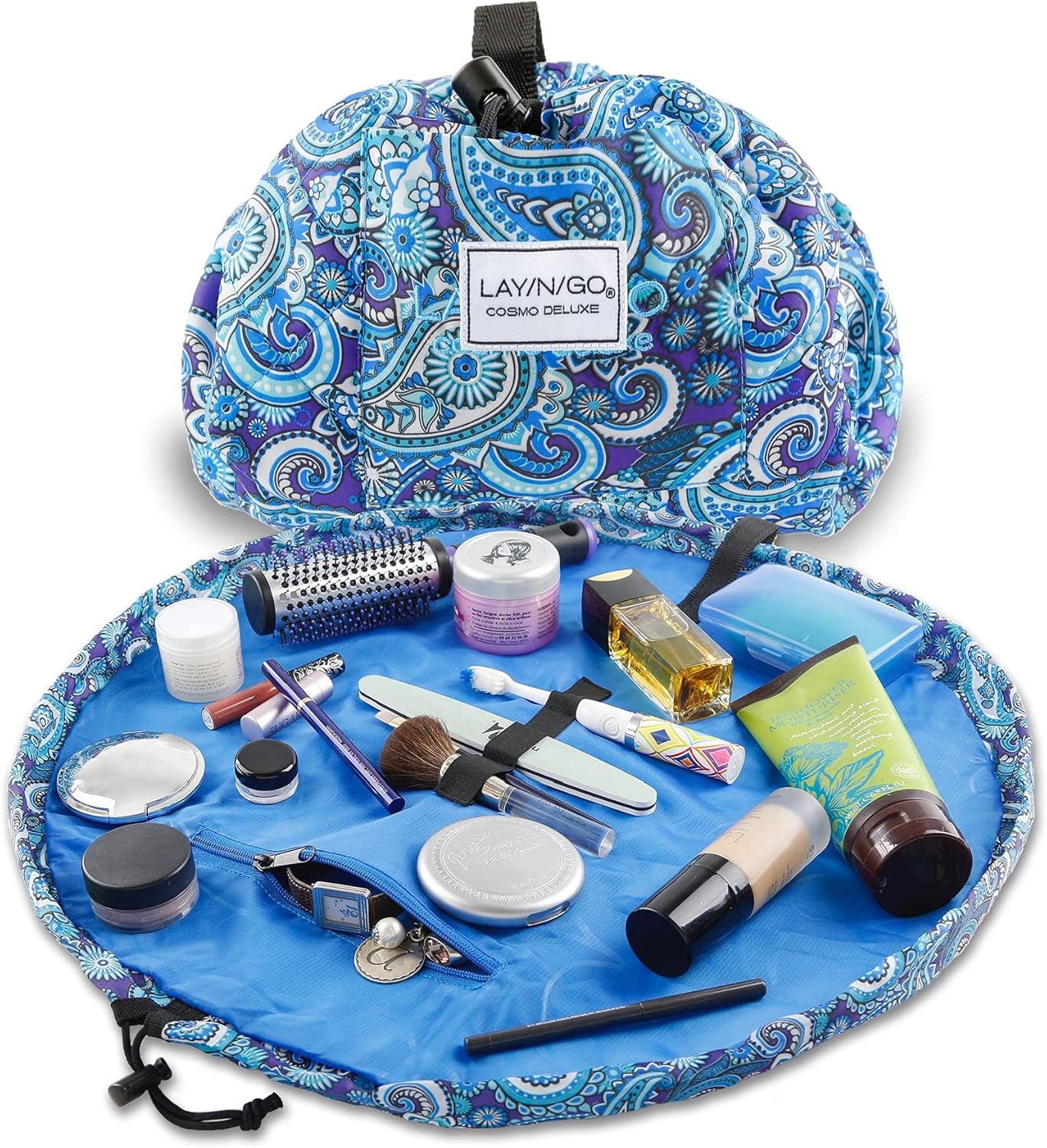 Lay-n-Go Cosmo Drawstring Cosmetic Bag Organizer for Travel