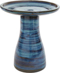 Hand-Painted Galaxy Blue Bird Bath - UV/Frost Resistant - Sunnydaze Decor