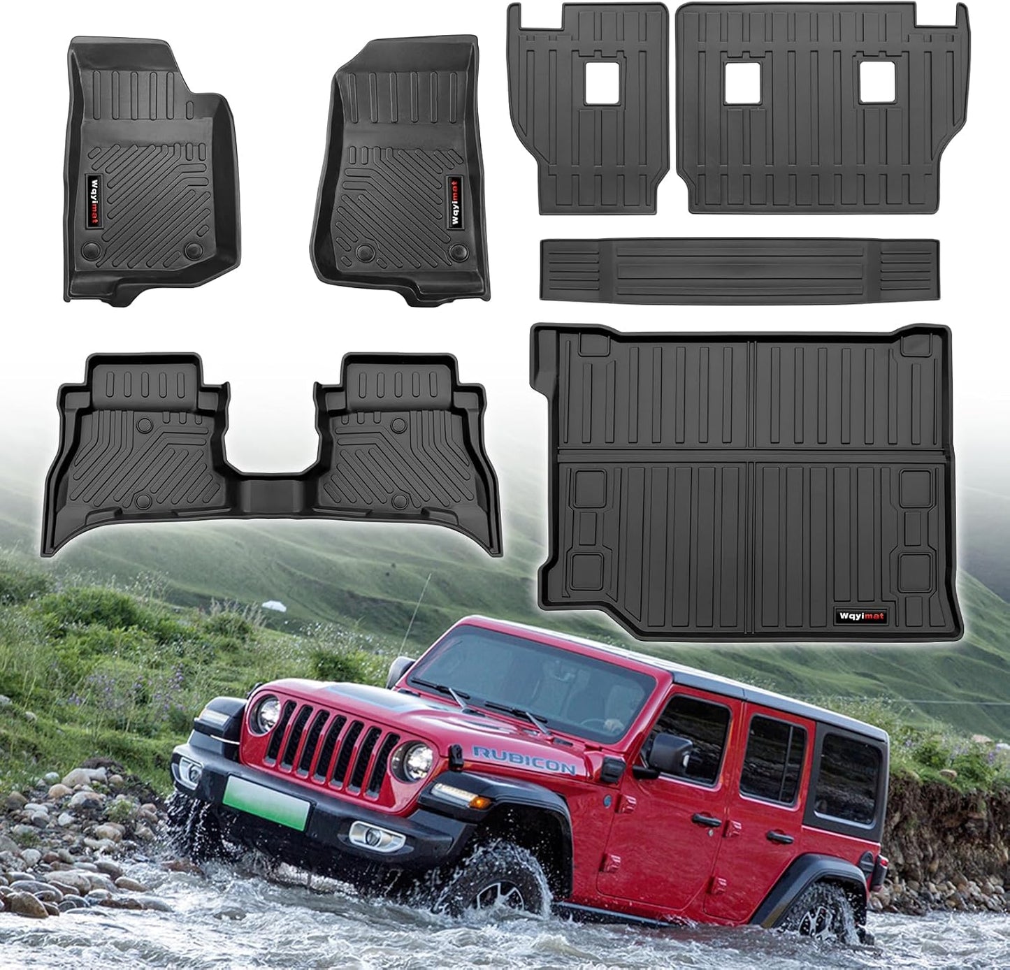 2021-2025 Jeep Wrangler JL 4XE Floor Mats for All Weather Use