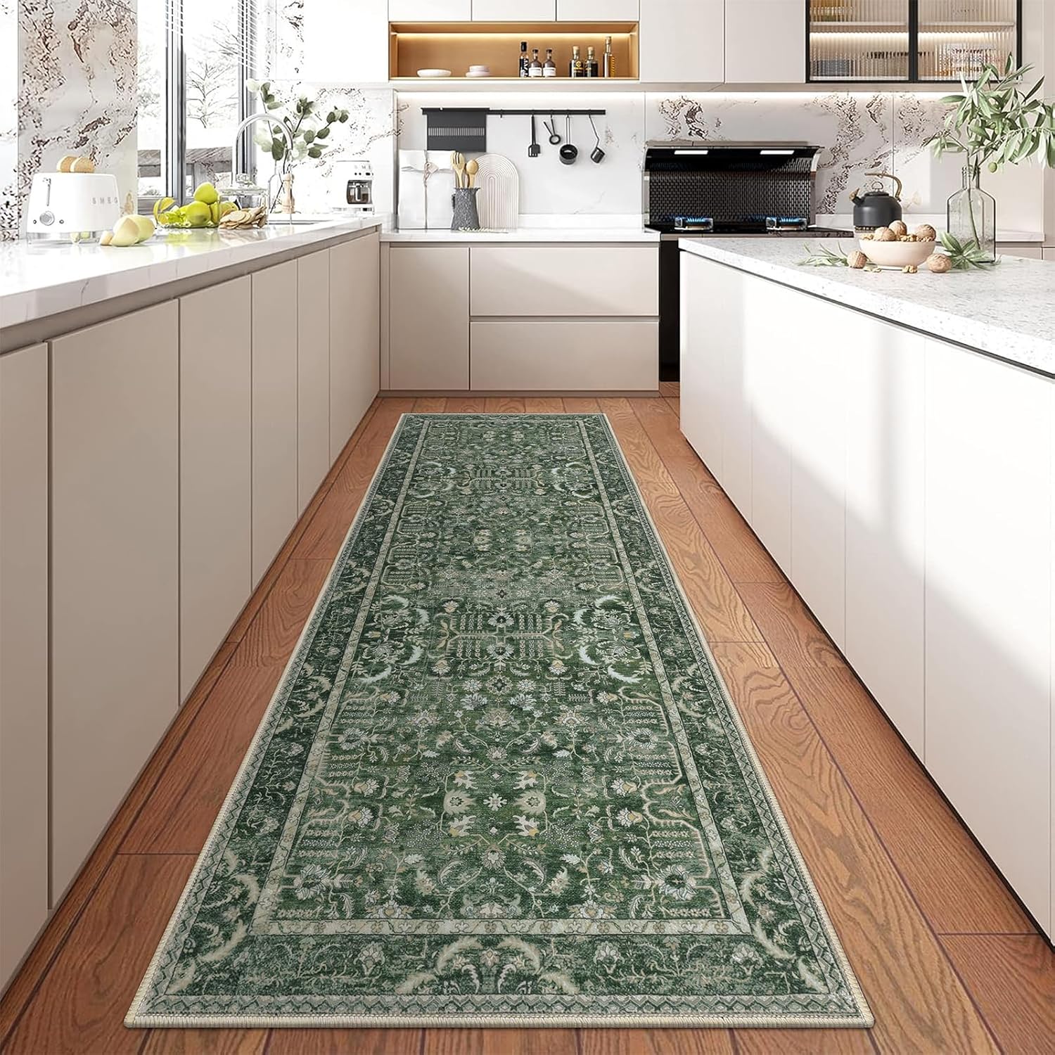 U'Artlines Runner Rug for Hallways 2ftx6ft Non Slip Washable Mat