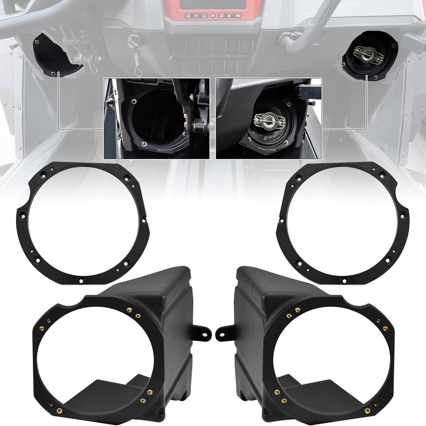 Under Dash Speaker Pods for RZR PRO XP 20-24, Durable Enclosures