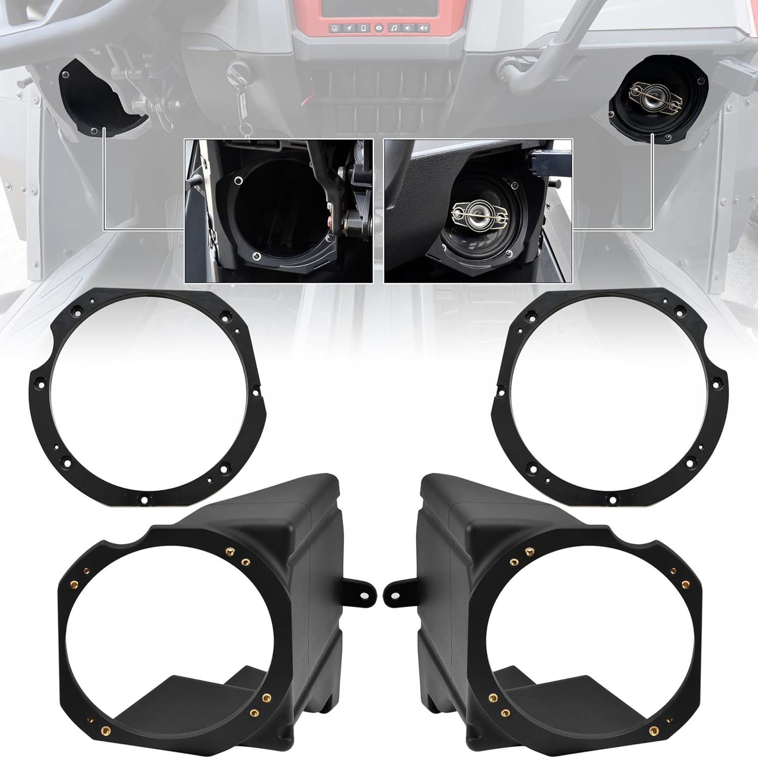 Under Dash Speaker Pods for RZR PRO XP 20-24, Durable Enclosures
