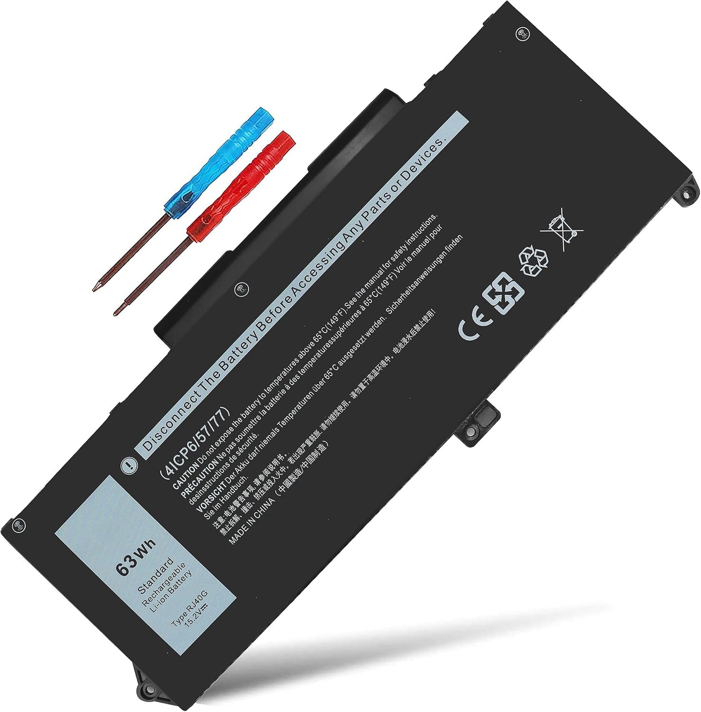 63Wh RJ40G Battery for Dell Latitude 14 5420 and 15 5520