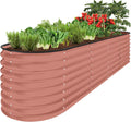 8x2x2ft Metal Raised Garden Bed Terracotta - Deep Root Planter