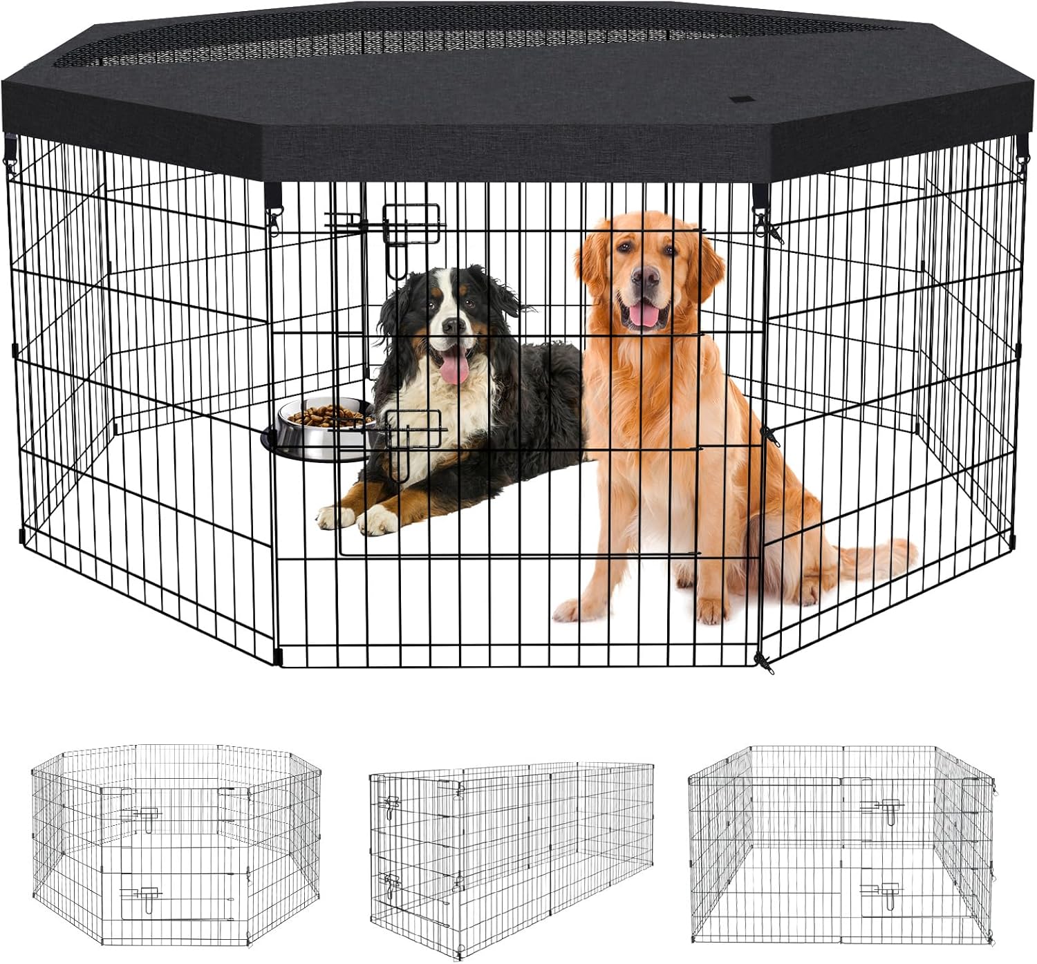 Foldable Indoor/Outdoor Dog Playpen - Peekaboo Fun!