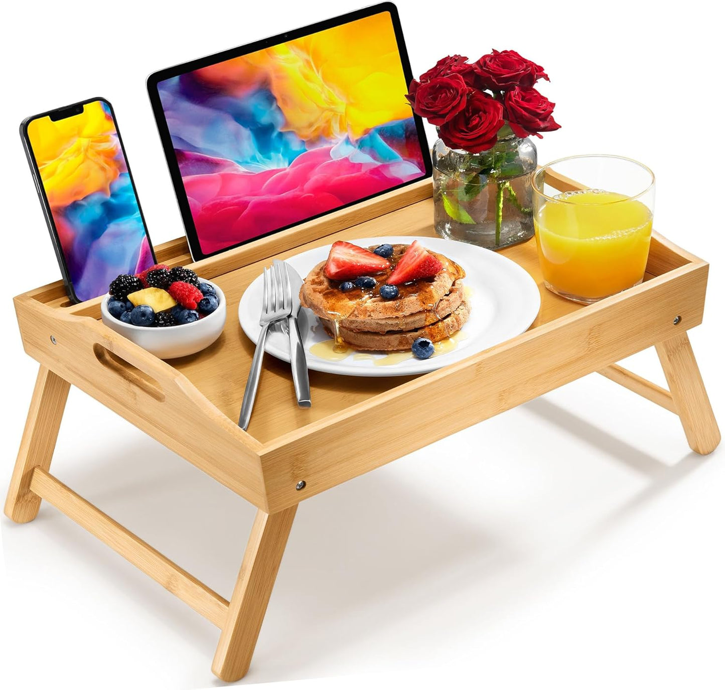 Bamboo Bed Tray: Versatile, Portable Work & Dining Solution