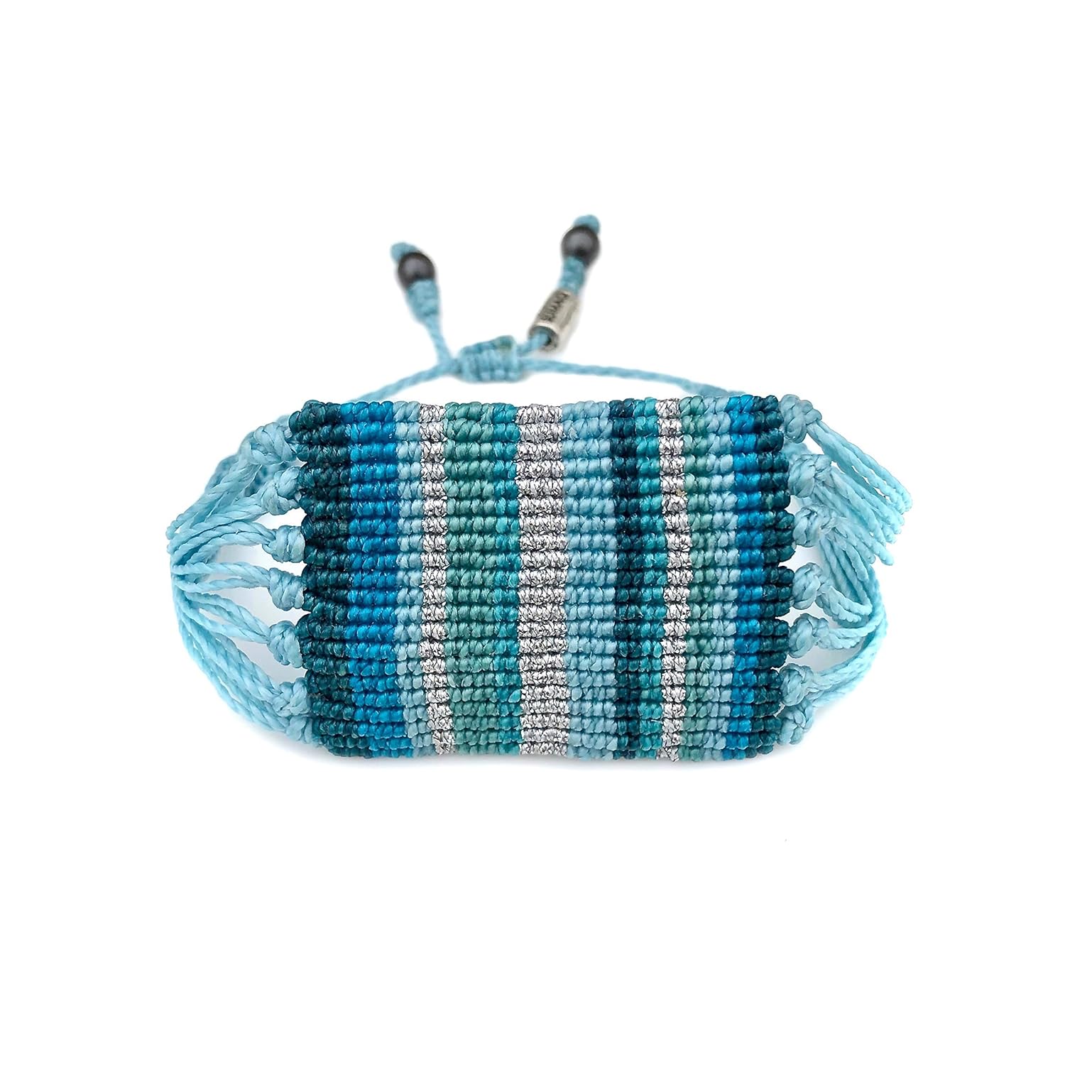 Aqua Marine Bracelet for Women - Handmade Macrame Jewelry