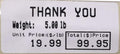 CAS LST-8060 Label 55 x 25 mm, 550/roll - Durable Shipping Labels