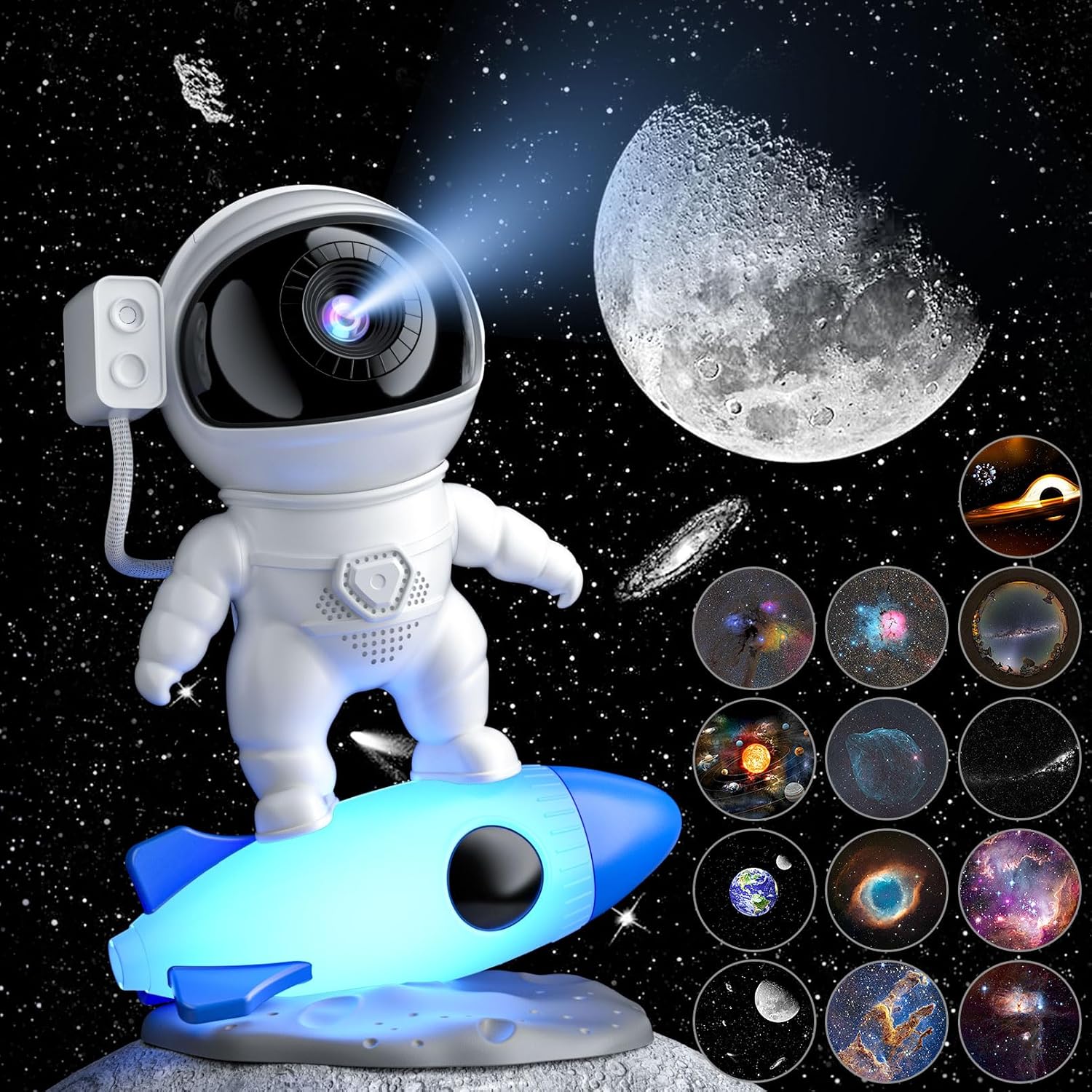 Immerse in Celestial Wonder: 4K Astronaut Galaxy Projector